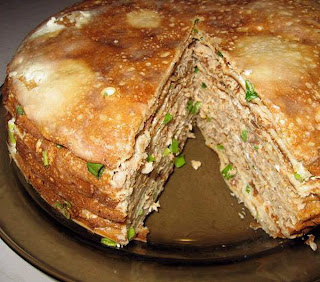 кулинария, кухня, рецепты, блины, блинный пирог, пироги, горбуша, масленица, рецепты блинов